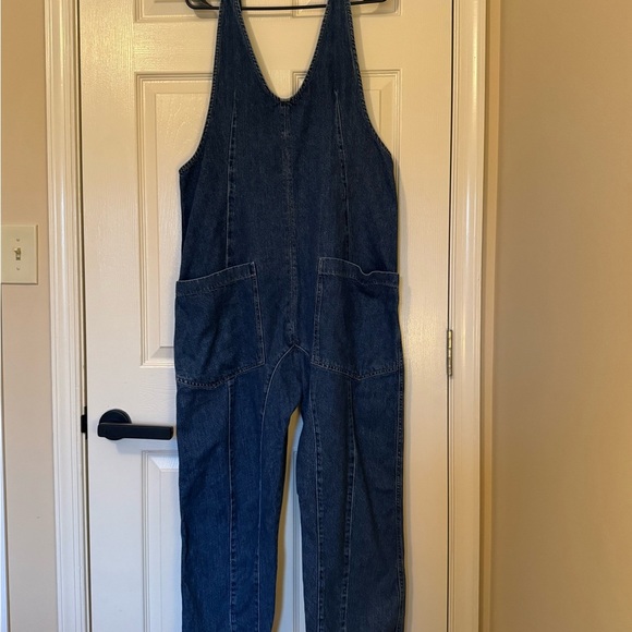 Free People - We The Free Blue Denim Women's Jumpsuit Size S - Picture 5 of 13